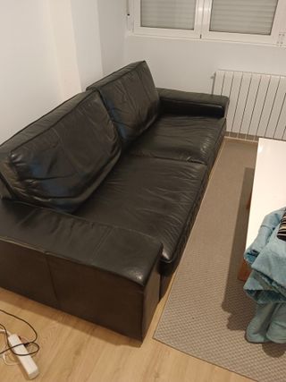 Sofá KIVIK 3 plazas piel negro
