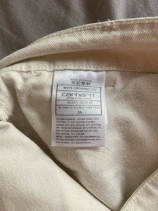 Pantalón Carhartt Cargo Crema
