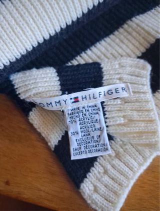 Bufanda Tommy Hilfiger Rayas Azul/Blanco