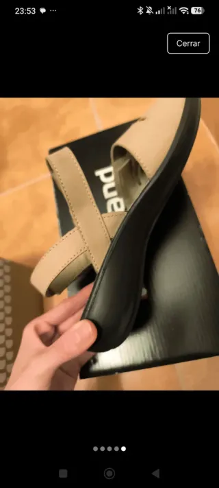 Sandalias Westland Beige y Negras