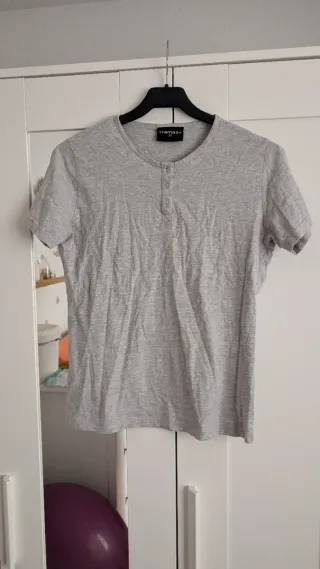 Camiseta gris TRAMAS talla M