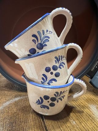 Set 3 Tazzine Caffè Ceramica Blu