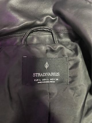 Chaqueta Stradivarius Negra Talla L