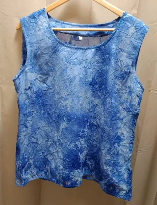 Conjunto Blusa y Top Azul y Blanco