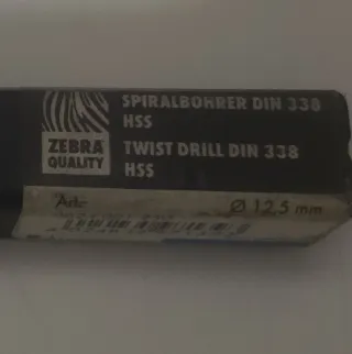 Broca Wurth Zebra DIN 338 HSS 12.5 mm calidad prof