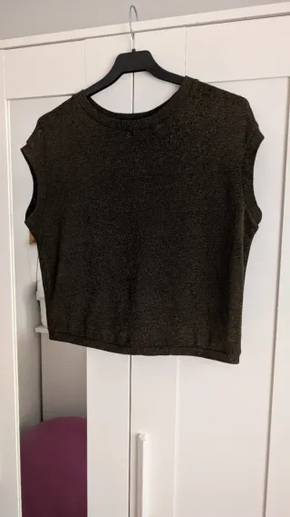 Top corto mujer verde militar M-L muj5