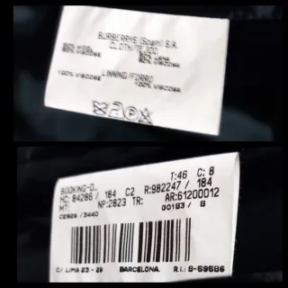 Blazer Burberrys Lana Azul Marino Mujer