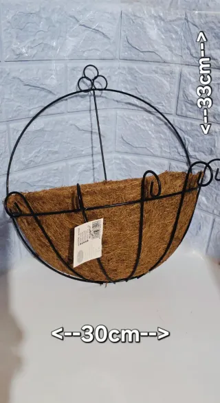 Maceta de coco colgante