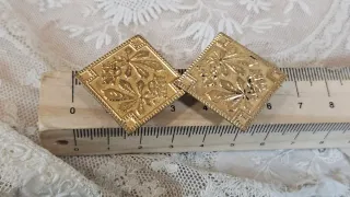 Hebilla capa pañuelo antigua metal S.XIX