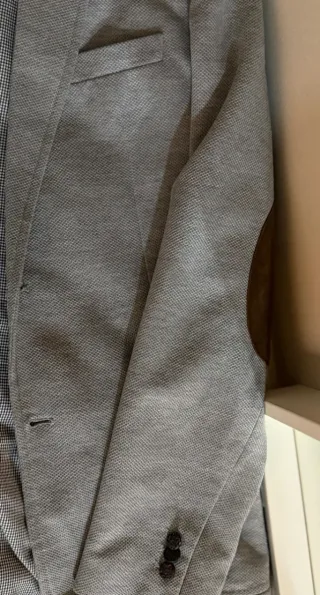 Chaqueta Americana Zara Gris T.52