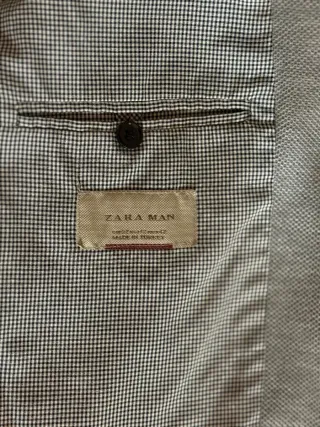 Chaqueta Americana Zara Gris T.52