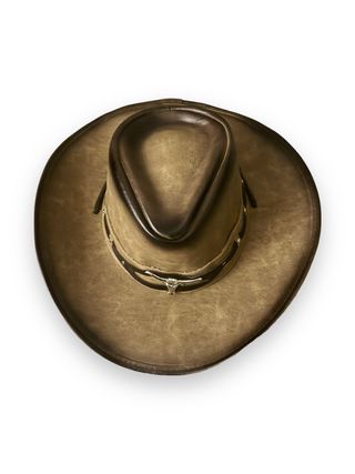 Cappello Western Cowboy Marrone Nero