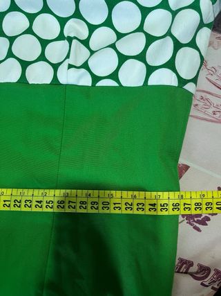 Traje de Flamenca blanco y verde