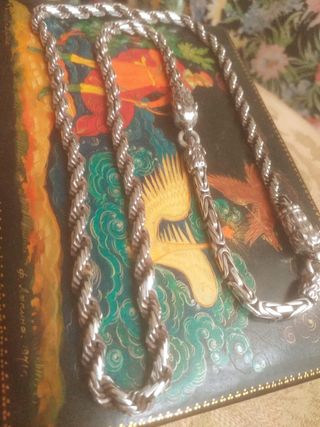 Cadena Plata Vikinga manada de lobos