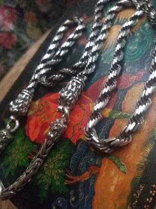 Cadena Plata Vikinga manada de lobos