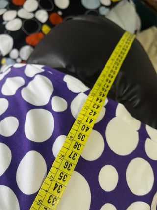 Traje de flamenca lunares blanco y morado