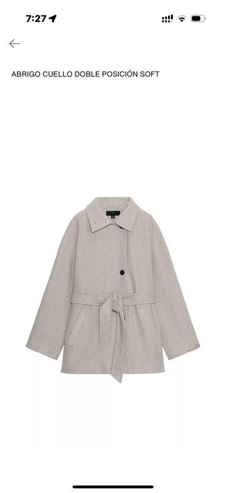 Abrigo Zara cuello doble posición