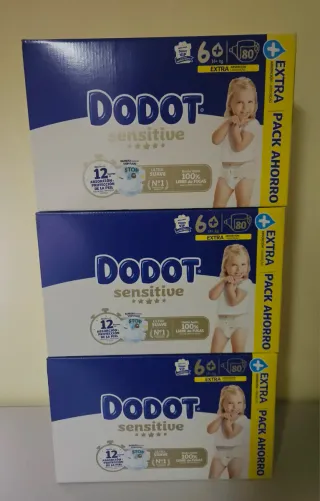240 Pañales Dodot Sensitive T6+