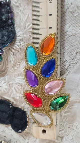 Lote pasamanería vintage aplicaciones adornos