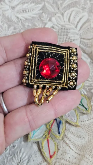 Lote pasamanería vintage aplicaciones adornos