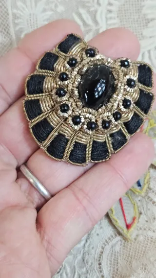 Lote pasamanería vintage aplicaciones adornos