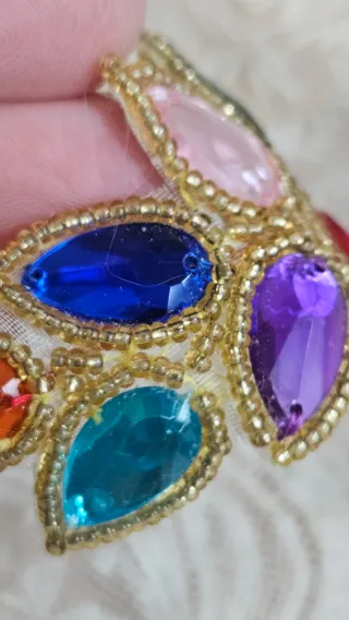 Lote pasamanería vintage aplicaciones adornos