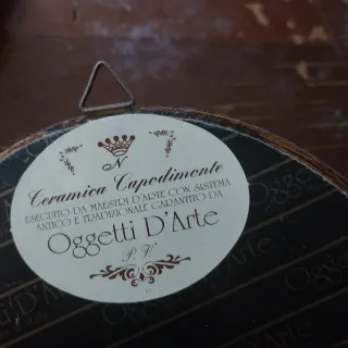 Quadretto Capodimonte Porcellana