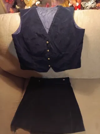 Completo donna velluto viola