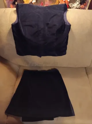 Completo donna velluto viola