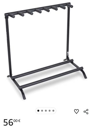 Supporto per 7 chitarre nero