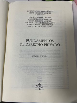 Fundamentos de Derecho Privado