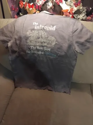 Camicia Lino Uomo Grigia