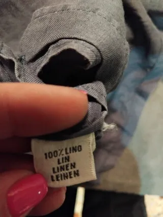 Camicia Lino Uomo Grigia