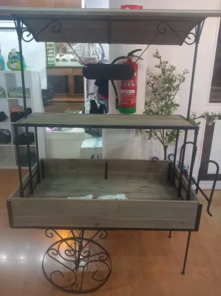 Carro decorativo madera y metal