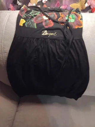 Canotta Desigual donna nera multicolor