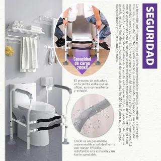 Asidero para inodoro sin montaje