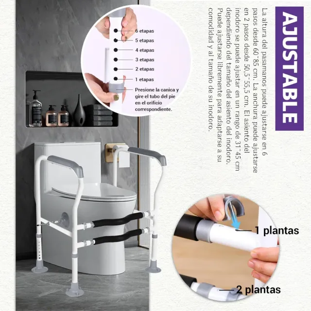 Asidero para inodoro sin montaje