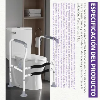 Asidero para inodoro sin montaje