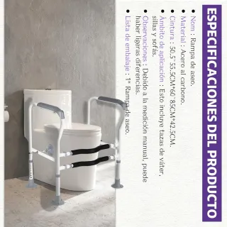 Asidero para inodoro sin montaje