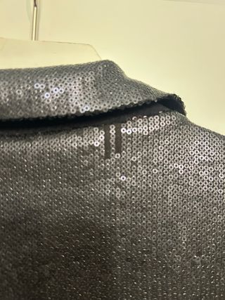 Chaqueta Biker Lentejuelas Negra