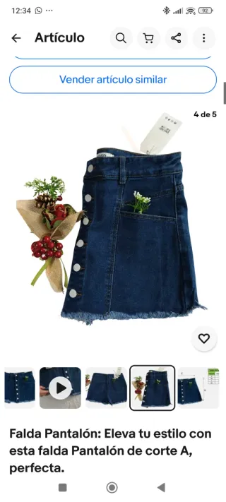 Falda pantalón vaquera