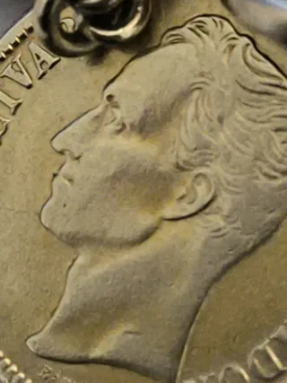 Esclava Plata Baño Oro 15 Monedas Bolivia