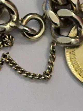 Esclava Plata Baño Oro 15 Monedas Bolivia