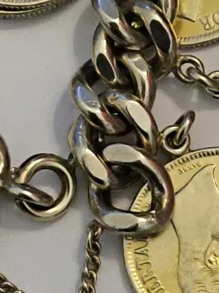 Esclava Plata Baño Oro 15 Monedas Bolivia