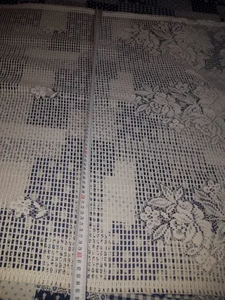 Tenda pizzo bianco vintage