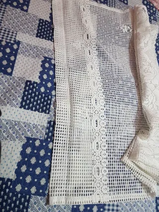 Tenda pizzo bianco vintage