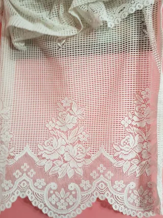 Tenda pizzo bianco vintage