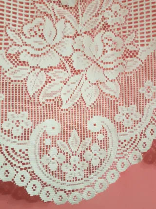 Tenda pizzo bianco vintage