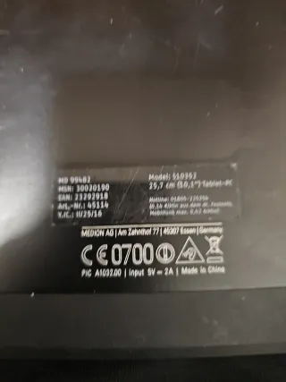 Tablet Medion S10352 Negra