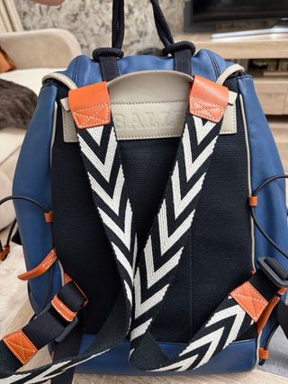 Mochila Bally Edición Limitada Azul Naranja